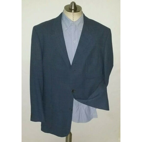 NEW Lanzetti 46R Blue HOPSACK Lightweight Wool Reda Blazer Sport Coat Jacket